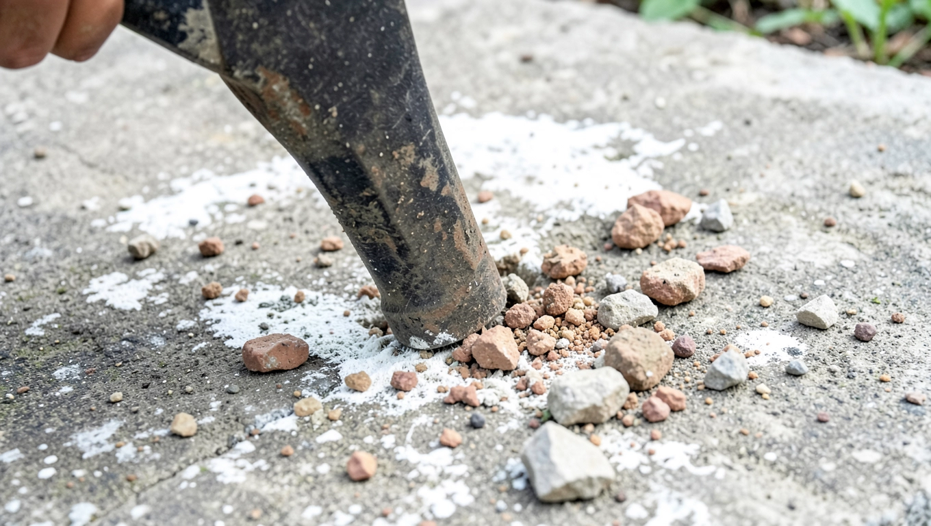 Oczyszczenie powierzchni starego betonu