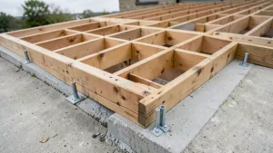 budowa tarasu drewnianego na betonie