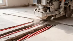 Frezarka do betonu pod ogrzewanie podłogowe