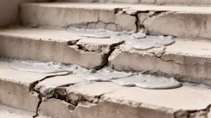 Wyrównanie schodów betonowych klejem